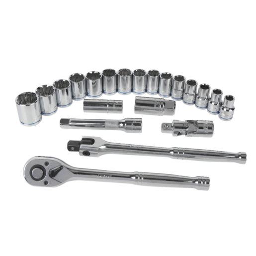 Garage Tough 1/2" DR. Metric Socket Set CRV 21 Pieces - GT8541C